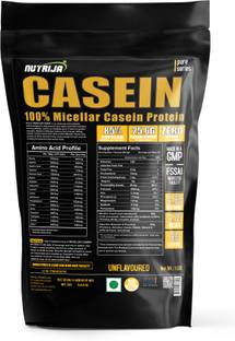 NutriJa Micellar Casein 85% Slow Digesting Night Protein with Added Digest Enzyme 1Lbs Whey Protein