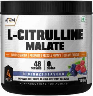 AS-IT-IS Nutrition ATOM L Citrulline Malate 2:1 - 100gms |Builds Stamina | Bluerazz Flavour EAA (Essential Amino Acids)