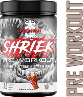 FOURTH GEAR Shriek Pre workout Supplement Powder for Intense Energy Blast Powerful Pumps Pre Workout