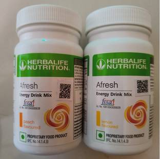 HERBALIFE AFRESH ENERGY DRINK MIX - PEACH + LEMON FLAVOR (100GM) Energy Bars