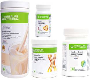 HERBALIFE FORMULA1SHAKE VANILLA-500GM+PP200+AFRESH ELACHI+ CELL U LOSS TABLET Protein Shake