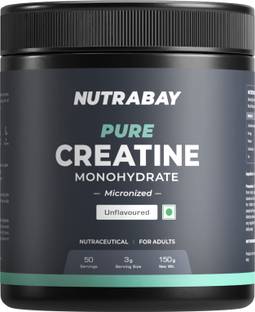 Nutrabay Pure Micronised Creatine Monohydrate | Pre/Post Workout Supplement -150 Gram Creatine