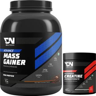 DNUTRIXN Advance Mass Gainer with High Protein+ Creatine Monohydrate | Weight Gainers/Mass Gainers