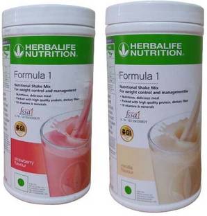 HERBALIFE Formula 1 Nutritional Shake Mix - Strawberry And Vanilla Flavour Weight Loss Plant-Based Protein