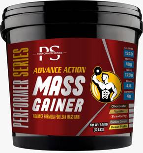 PERFORMER SERIES Advance Action Mass Gainer (Strawberry , 4.5kg) Adv formula for lean mass gain Weight Gainers/Mass Gainers