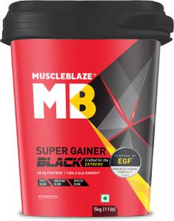 MUSCLEBLAZE Super Black with EGF, for Muscle Weight Gainers/Mass Gainers