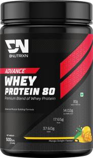 DNUTRIXN Advance High Whey Protein 80 with Digestive Enzyme, Multivitamin, BCAA Whey Protein