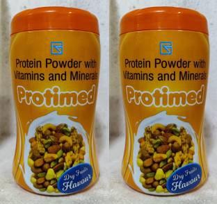Protimed Protein Powder Vitamin B12 VitaminD3 Calcium Stamina Weight Muscle Growth Health Protein Blends