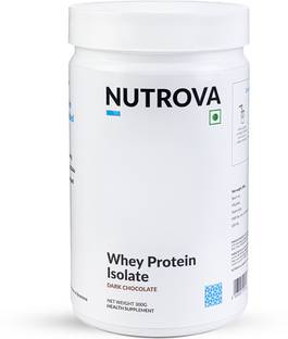 NUTROVA Whey Protein Isolate 24g Protein Every 30g Scoop, Cocoa & Dark Chocolate Flavour Whey Protein