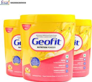 GEOFIT Nutrition Powder Banana Flavour | High-Calorie Protein Powder Protein Blends