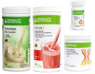 Herbalife Nutrition FORMULA1STRAWBERRY500PROTIEN 200 GAFRESHENERGYDRINK LEMON 50 +SHAKEMATE 500 G Plant-Based Protein