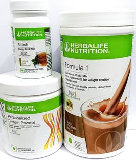 HERBALIFE Formula1 Chocolate 500g Protine Powder 200g & Tulshi Afresh 50g Plant-Based Protein