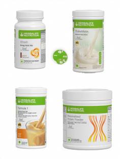 HERBALIFE F1 SHAKE MIX-ORANGE,SHAKEMATE,PP-200GM AND ELAICHI (PACK OF 4) Protein Shake