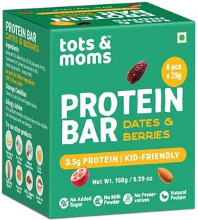 TOTS AND MOMS Dates & Berries Protein Bars