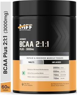 MyFitFuel Advance BCAA (2:1:1)+ (3000mg) Leucine, Iso-Leucine, Valine, 60 Tablets BCAA