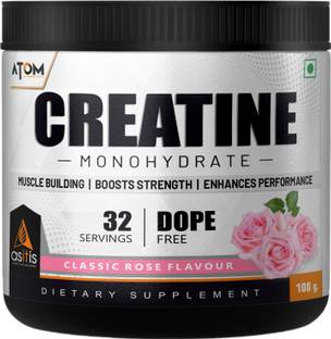 AS-IT-IS Nutrition ATOM Creatine Monohydrate 100g - 32 Servings, Classic Rose Creatine