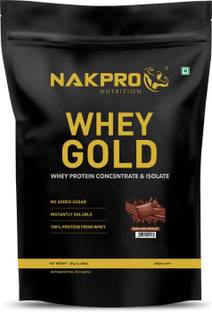 Nakpro Gold Whey Protein Concentrate & Isolate, 25.5g Protein, Trustified Certified Whey Protein