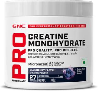 GNC Pro Performance Creatine Monohydrate (Blueberry, 100gms) Creatine
