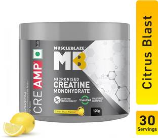 MUSCLEBLAZE Micronised Creatine Monohydrate CreAMP Powder, Trustified Certified Creatine