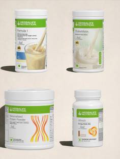 HERBALIFE F1 SHAKE MIX-KULFI,SHAKEMATE,PP-200GM AND CINNAMON (PACK OF 4) Protein Shake