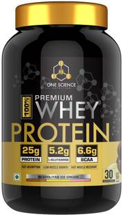 One Science (OSN) Premium Whey Protein [Grass Fed Whey]2 lbs - Neapolitan Ice Cream Whey Protein