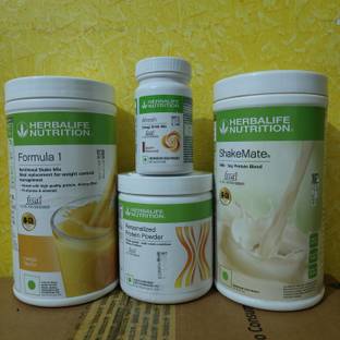 Herbalife Nutrition WEIGHT LOSS COMBO F1 MANGO SHAKE SHAKEMATE PROTEIN POWDER 200GM AFRESH ELAICHI Protein Bars