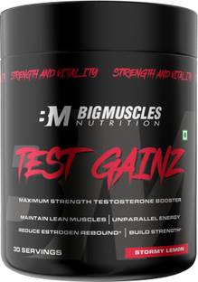 BIGMUSCLES NUTRITION Test Gainz | Maximum Strength Testosterone Booster Supplement | 30 Servings Pre Workout