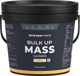 Nutrabay Gold Bulk Mass Gainer, 30g Protein, 554 Calories, Carbs to Protein Blend (3:1) Weight Gainers/Mass Gainers
