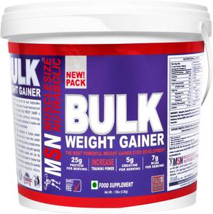 MUSCLE SIZE Bulk Weight Gainer (11lbs) The Most Powerful Weight Gainer Weight Gainers/Mass Gainers