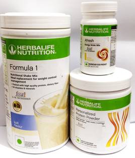 HERBALIFE Nutrition Kulfi Shake 500g Protine Powder 200g & Lemon Afresh 50g Plant-Based Protein