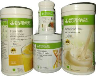 Herbalife Nutrition Formula 1 Mango + Protein Powder 200 G+ Shake Mate + Afresh - Tulsi Protein Shake