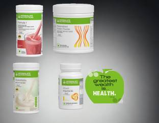 HERBALIFE F1 SHAKE MIX-STRAWBERRY,PP-200GM,LEMON AND SHAKEMATE (PACK OF 4) Protein Shake