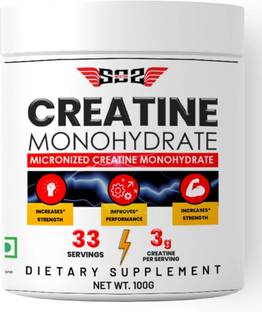 SOS Nutrition Creatine Monohydrate Supplement for Muscle Growth, 100% Pure Micronised Creatine
