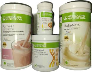 Herbalife Nutrition Formula 1 Rose kheer + Protein Powder 200 G+ Shake Mate + Afresh - Lemon Protein Shake