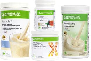 HERBALIFE Formula 1 Shake + Protein 200 Gram + Afresh + Shake Mate Protein Shake