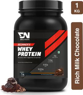 DNUTRIXN Beginner's High Whey Protein 40G | Advanced Muscle Building Formula with BCAA+ Whey Protein