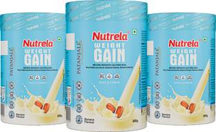 PATANJALI Nutrela Weight Gain Powder, 500g (Pack of 3) Weight Gainers/Mass Gainers