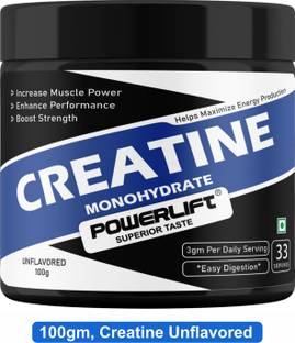 POWERLIFT Creatine Monohydrate Micronized, Muscle Repair & Recovery, 33 servings Creatine