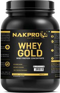 Nakpro Gold Whey Protein Concentrate, Jar - 28g Protein, Trustified Certified Whey Protein