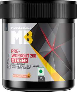 MUSCLEBLAZE 200 Xtreme, 200mg Caffeine, 2000mg Beta Alanine, 3000mg Citrulline Pre Workout
