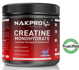 Nakpro Micronized Creatine Monohydrate Jar Trustified Certified, Supports Muscle Growth Creatine