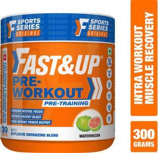 FAST&UP Pre-Workout (30 Servings) B-Alanine, Creatine, Taurine For Performance & Energy Pre Workout