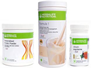 HERBALIFE FORMULA1 VANILLA 500 G PROTIEN 200 G AFRESH ENERGY DRINK TULSI 50 G Protein Shake