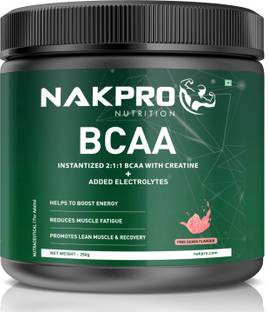 Nakpro BCAA 2:1:1 , 5g Vegan BCAA - Jar, 1.5g Creatine & Electrolytes for Endurance BCAA
