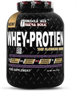 MUSCLE SIZE 100%WHEY PROTEIN PEPTIDES & ISOLATE MUSCLE BUILDING (6lbs)THE PLATINUMSERIES Whey Protein