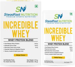 Steadfast NUTRITION Incredible Whey Protein|24.8g Isolate & Concentrate Fast release Protein Powder Whey Protein