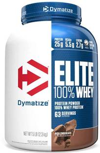 DYMATIZE Elite 100% Whey Protein - 2.3 Kg (5 Lb), Rich Chocolate 100% authentic 40% OFF Whey Protein