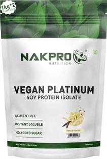Nakpro 100% Soy Protein Isolate, 25.3g Protein, Natural Vegan Plant Protein Powder Plant-Based Protein