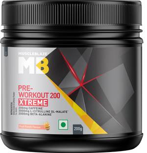 MUSCLEBLAZE 200 Xtreme, 200mg Caffeine, 2000mg Beta Alanine, 3000mg Citrulline Pre Workout