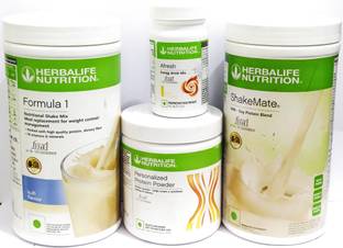 Herbalife Nutrition Formula1 Kulfi 500g Protine Powder 200g Shakemate 500g & Lemon Afresh 50g Plant-Based Protein